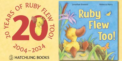 20 Years of Ruby Flew Too! Logo and cover image